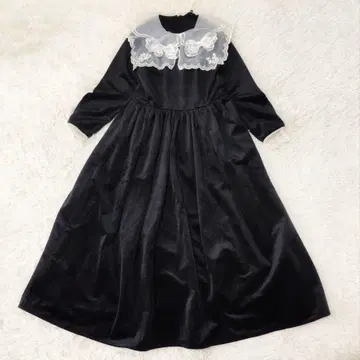 sister jane 벨벳 레이스 칼라 빅 칼라 펄
