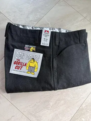 BEN DAVIS GORILLA CUT W36 블랙 데님 고릴라 컷