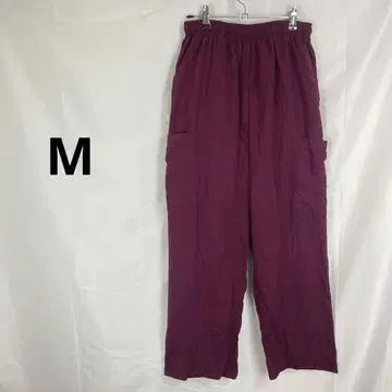 와이드 팬츠 [ M ] 캐주얼 코튼 혼방 편안함 올 시즌 허리밴딩