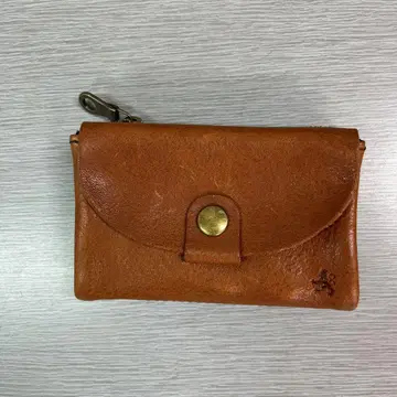 브라운 가죽 코인 케이스 동전 지갑