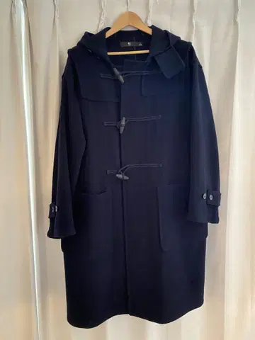 UNIQLO +j 울 블렌드 더플 코트 질 샌더 네이비 L