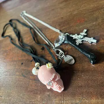 아쉬페 프랑스 레 비쥬 도 소피 목걸이 스컬 Xmas 카메오