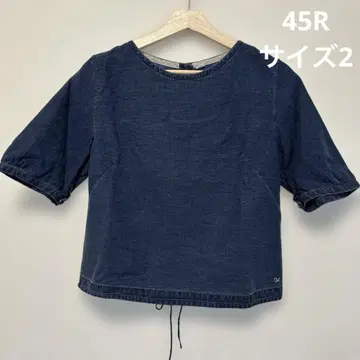 45R 사이즈 2 인디고 반팔
