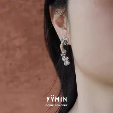 yvmin 꽃곰 귀찌 귀걸이