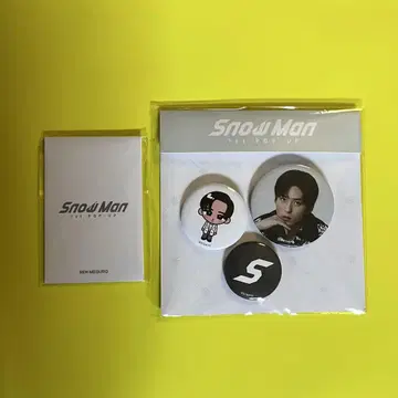 Snow Man 팝업 메구로 렌 포토 카드 A 캔뱃지 2개 세트