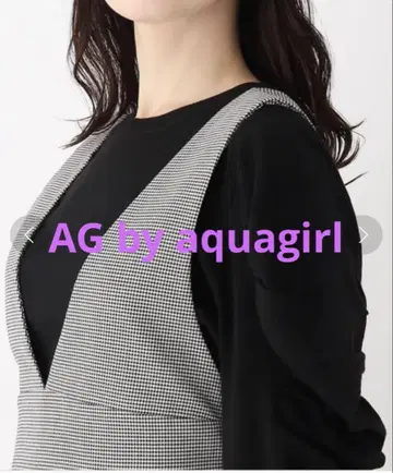 AG by aquagirl 하운드 투스 오버롤 스커트