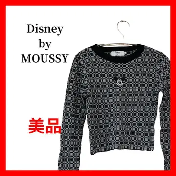 Disney by MOUSSY 미키마우스 숏 기장 니트 B1960