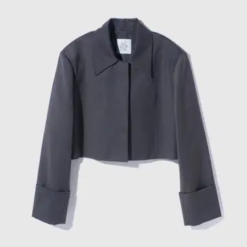 시루무린 Wide Cuffs Short 자켓 헤더 그레이