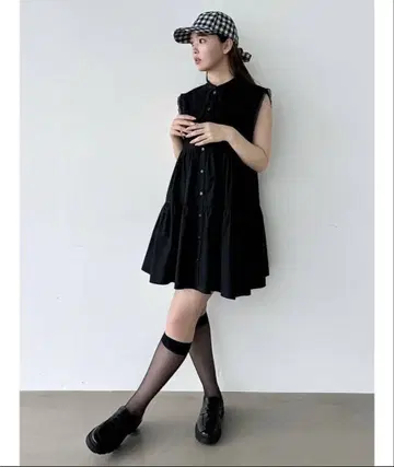 CALNAMUR 빅 칼라 튜닉 원피스