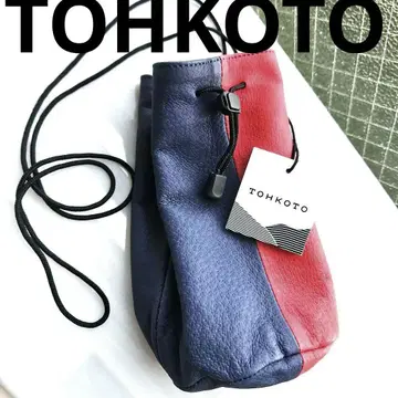 새상품 미야쿠미야쿠색 TOHKOTO 가죽 미니백 파우치백