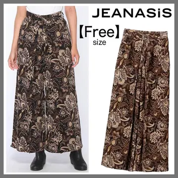 JEANASIS 지나시스 플라워 코듀로이 BTP 와이드 팬츠 턱