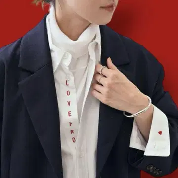 FRAMeWORK 프레임워크 100/2 브로드 플라켓 LOVE 셔츠