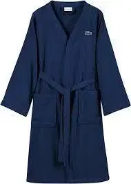 Lacoste 네이비 목욕 가운
