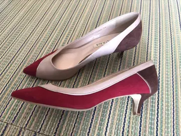 DIANA 스틸레토 힐 24cm 빨간색/베이지