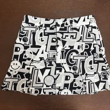 최종 가격 인하 PG 로고 프린트 플레어 스커트 사이즈 0