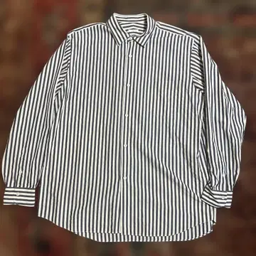 COMOLI 스트라이프 긴팔 셔츠 사이즈 3