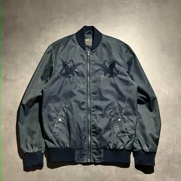 00s asos nylon embroidery jacket y2k