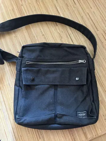 블랙 캔버스 숄더백 남성용