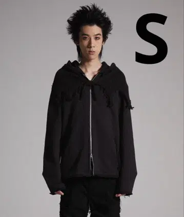 GRANCY 니트 레이어드 디자인 지퍼 후디 s
