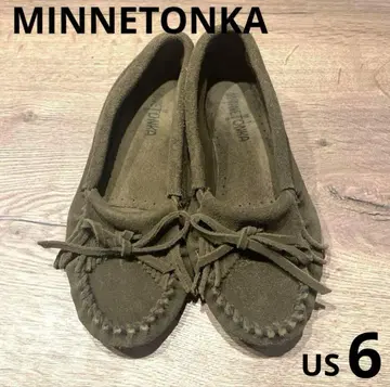 MINNETONKA 미네통카 모카신 플랫슈즈 US6 카키