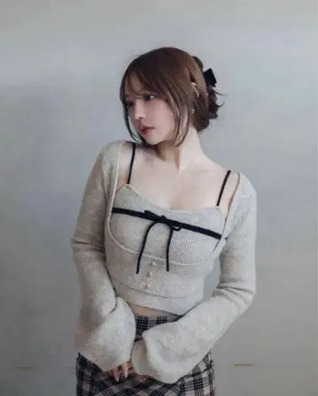 andmary Natalie 리본 세트 베이지