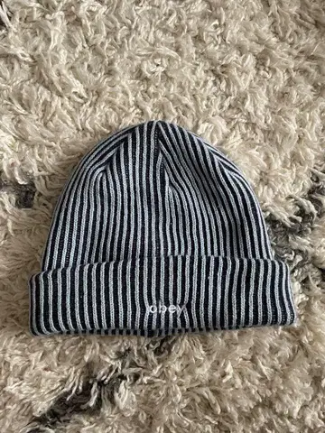 Obey 스트라이프 니트 모자