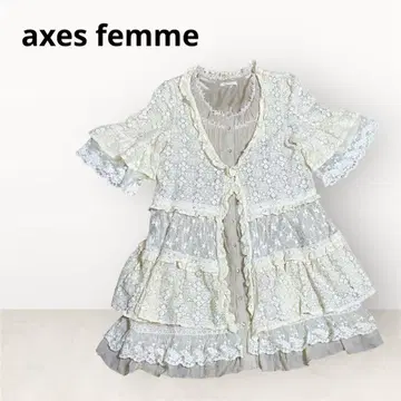 새상품급 [ axes femme ] 액시즈 레이스 프릴 귀여운 원피스