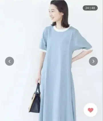 BEAMS BOY 컷 트윌 맥시 원피스 22SS