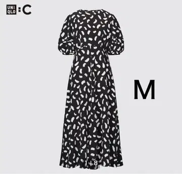 UNIQLO C 벌룬 슬리브 원피스 블랙 M