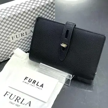 카12/FURLA/훌라/접이식 지갑/블랙/가죽