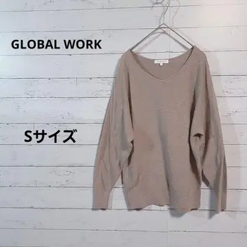 GLOBALWORK 그레이 V넥 니트 긴팔 S사이즈 루즈핏 /31