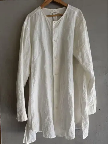nest robe CONFECT 린넨 화이트 롱 셔츠 사이즈 4