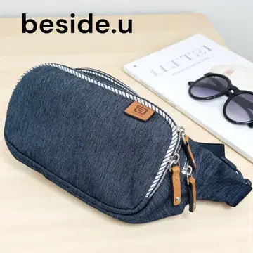 새상품급 beside.u 비사이유 바디백 웨스트 파우치 경량 수납 다수