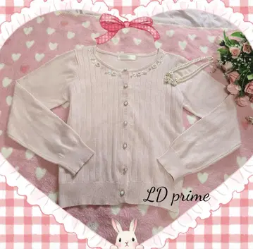 LD prime 핑크 장식 가디건 38