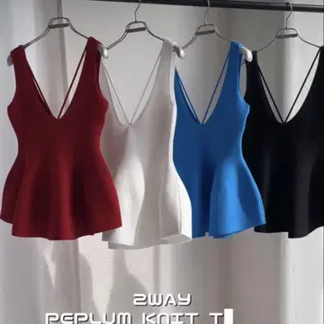glamlips 2WAY 페플럼 KNIT 튜닉