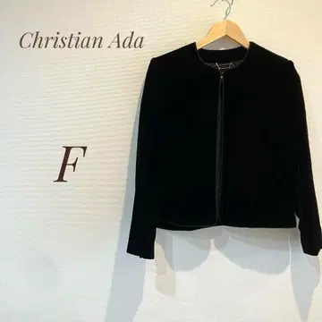 [ 새상품급 ] Christian Ada 벨로아 자켓 블랙 프리 사이즈