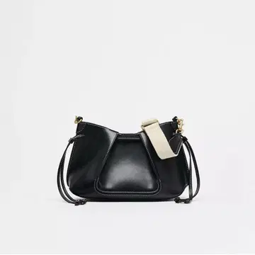 ZARA 자라 플리츠 미니백 블랙