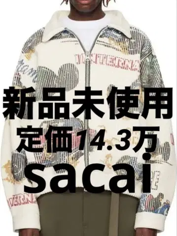 레어 정가 14.3만 Sacai car race Knit ivory 3