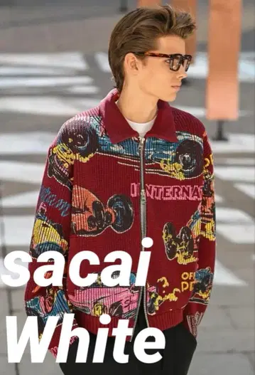레어 정가 14.3만 Sacai car race Knit ivory 3