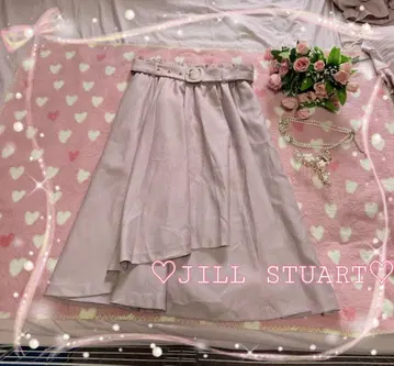 JILL STUART 핑크 플레어 비대칭 스커트