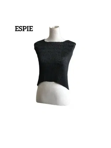 ESPIE 에스피에 슬리브리스 플리츠 티셔츠