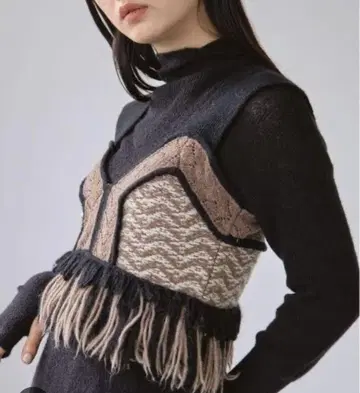 투데이풀 Jacquard Fringe Bustier