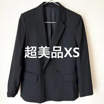 컨디션 최상 유니클로 더블 자켓 블랙 XS