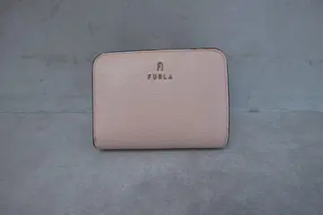 FURLA 베이지 핑크 여성용 접이식 지갑