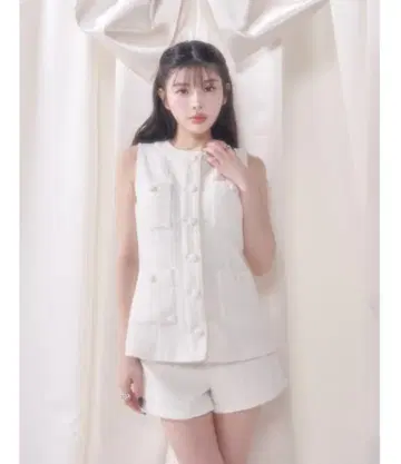 다리치 Darich 썸머 트위드 슬리브리스 셋업