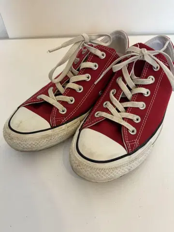 컨버스 로우컷 100주년 빨간색 레드 26cm