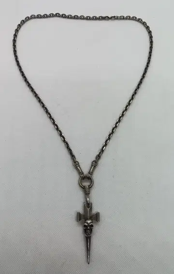 gabor/가보르/하프 싱글 스컬 커스텀 펜던트 목걸이