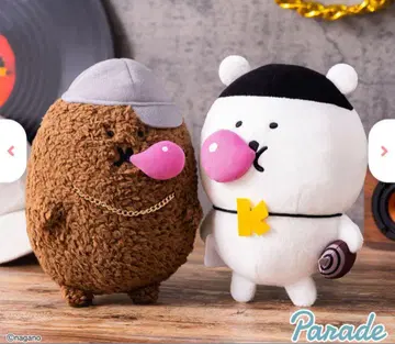 나가노 캐릭터즈 DJ 곰 래퍼 두더지 고로케 봉제 인형 2종 세트