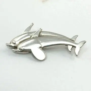 GEORG JENSEN 317 브로치 돌고래 실버 925