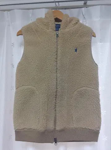 Gymplehlex 후드 부착 베이지 보아 베스트